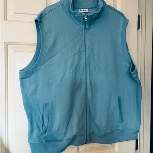 Blair Sleeveless Zip-Up Vest plus size Teal. Thick  Warm Sweatshirt Cozy Comfy